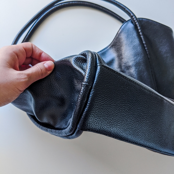 NWOT Lionel Black Leather & Suede Tote Purse Bag - Picture 6 of 8